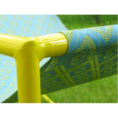Крісло Шезлонг CRUZO метал Жовтий/Блакитний (kr0001) Крісло Шезлонг CRUZO метал Жовтий/Блакитний (kr0001)