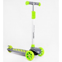 Самокат триколісне світло деки та коліс знімне кермо Best Scooter MAXI 60 кг Green and grey (114441)