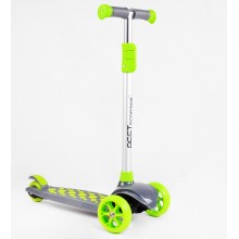 Самокат триколісне світло деки та коліс знімне кермо Best Scooter MAXI 60 кг Green and grey (114441)