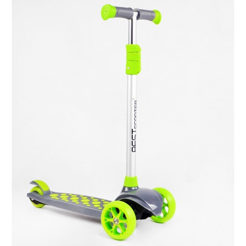 Самокат триколісне світло деки та коліс знімне кермо Best Scooter MAXI 60 кг Green and grey (114441) Самокат триколісне світло деки та коліс знімне кермо Best Scooter MAXI 60 кг Green and grey (114441)