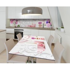 Наклейка 3Д вінілова на стіл Zatarga «Ніжний смак» 600х1200 мм для будинків, квартир, столів, кафе