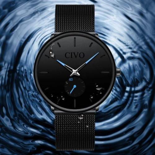 Чоловічий наручний годинник Civo Tower Black Чоловічий наручний годинник Civo Tower Black