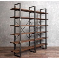 Стелаж для зберігання в стилі Loft Чорний NS-1798 2030x2000x300 мм Стелаж для зберігання в стилі Loft Чорний NS-1798 2030x2000x300 мм