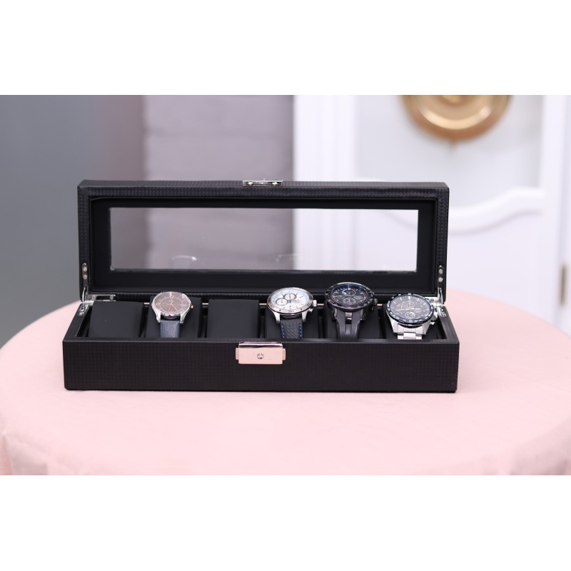 Шкатулка для зберігання годинників Craft 6PU.CRB.BL 30х20х8 cм Чорний