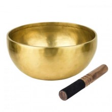 Тибетська співоча чаша Singing bowl Ручна холодна ковка 23,3/23,3/10,6 см Бронза матова (27405)