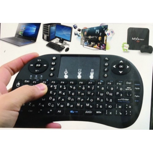 Бездротова мультимедійна клавіатура із сенсорною панеллю MK W0818 TOUCH Black (300899BL)
