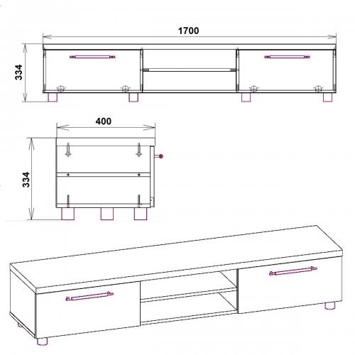 Тумба ТВ-1 МГ-2 Компанит бук Тумба ТВ-1 МГ-2 Компанит бук