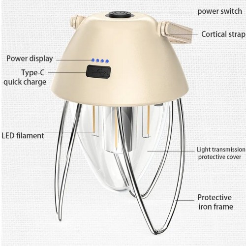 Кемпінговий ліхтарик Camp Light USB 260 lm Білий (LY-10)