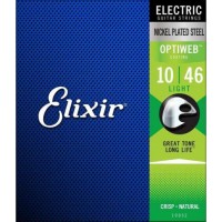 Струни для електрогітари 6 шт Elixir 19052 Optiweb Nickel Plated Steel Light 10/46 Струни для електрогітари 6 шт Elixir 19052 Optiweb Nickel Plated Steel Light 10/46