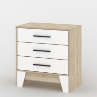Комод Тиса Мебель 115 Дуб сонома Білий 77x40x73 см