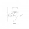 Бра TK Lighting Maja 40x19 см Чорний (TK10081)