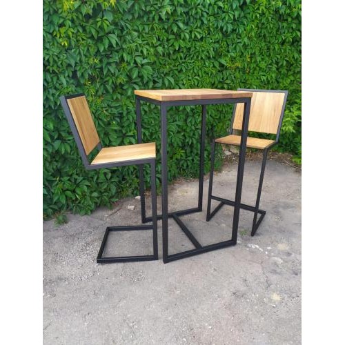 Комплект барний (стіл та стільці) GoodsMetall в стилі Лофт  Комплект барний (стіл та стільці) GoodsMetall в стилі Лофт