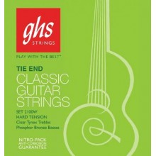 Струни для класичної гітари GHS 2100W Tie End Classic Guitar Strings Hard Tension