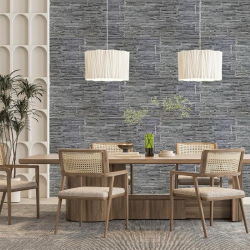 Декоративна ПВХ панель під цеглу Sticker Wall 960*480*4мм (D) SW-00001838 Сіра