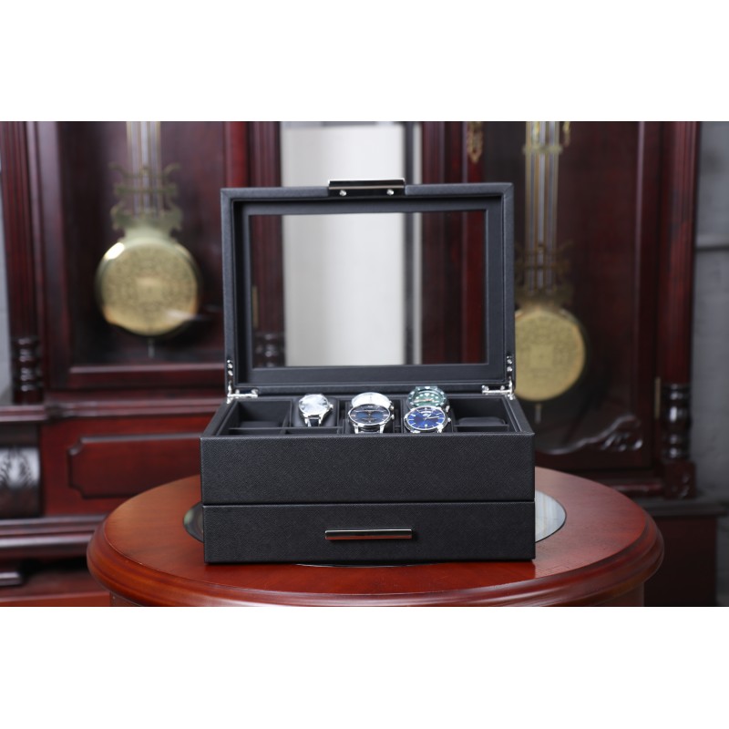 Шкатулка для зберігання годинників Salvadore LTH/10/BL./JW 310x222x150 мм Чорний