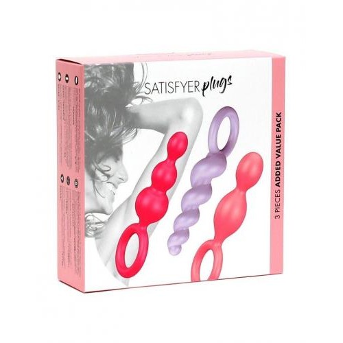 Набір анальних пробок Satisfyer Plugs 3 шт Різнокольоровий (SO2324)