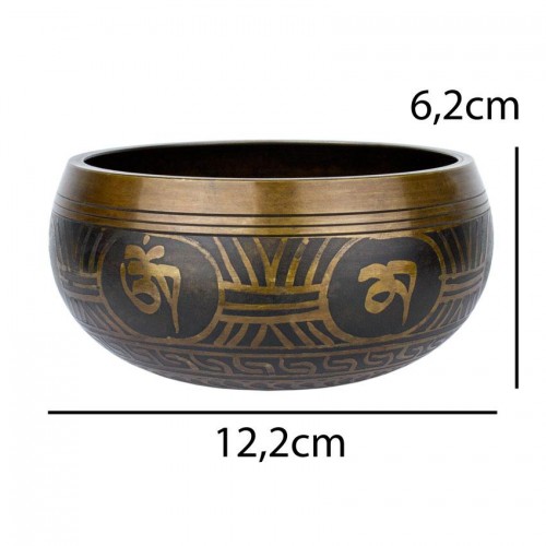 Співуча чаша Тибетська Singing bronze 12,2/12,2/6,2 см Темний Бронзовий (26603) в інтернет супермаркеті PbayMarket!