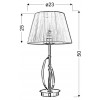 Настільна лампа Candellux Diva 23x50 см Золотисто-сріблястий (41-55071)