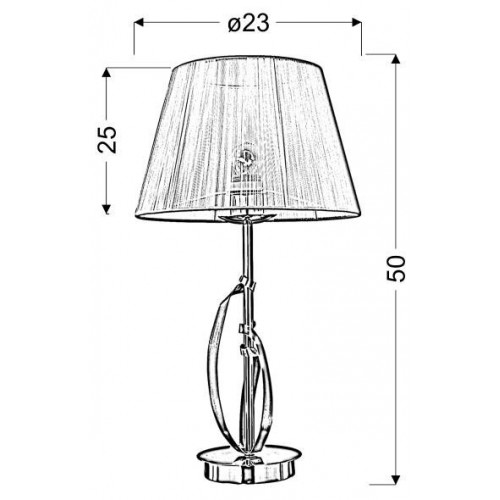 Настільна лампа Candellux Diva 23x50 см Золотисто-сріблястий (41-55071) Настільна лампа Candellux Diva 23x50 см Золотисто-сріблястий (41-55071)