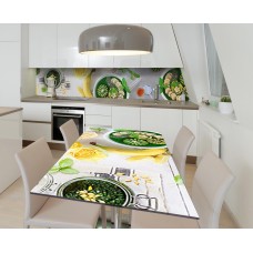 Наклейка 3Д вінілова на стіл Zatarga «Фрутовий смузі» 650х1200 мм для будинків, квартир, столів, кав'ярень.