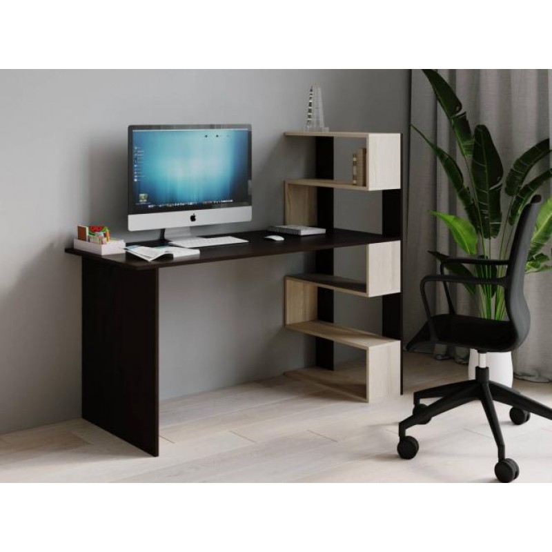 Стіл письмовий Меблева Площа СП-4 141.6х60х123 см Венге + Коїмбра