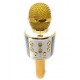 Бездротовий Bluetooth караоке мікрофон зі зміною голосу WSTER WS-858 Золотий Original Gold