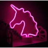 Настільний неоновий нічник Єдиноріг Pink Angel 23х31 см