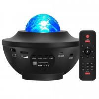 Нічник проектор зоряного неба RIAS KK-790 Bluetooth з пультом 6W Black (3_04539)