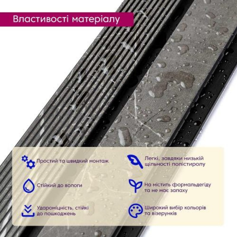 Декоративна PS рейка Sticker Wall 122*2900*12мм (D) SW-00001751