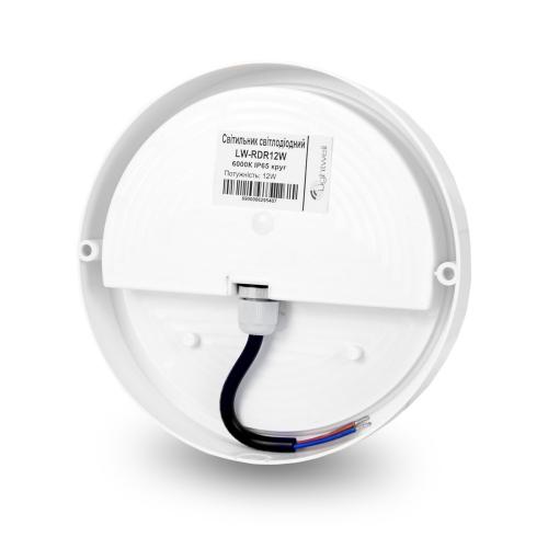 Світильник світлодіодний Lightwell LW-RDR12W 12Вт 6000К IP65 Білий (266149) Світильник світлодіодний Lightwell LW-RDR12W 12Вт 6000К IP65 Білий (266149)