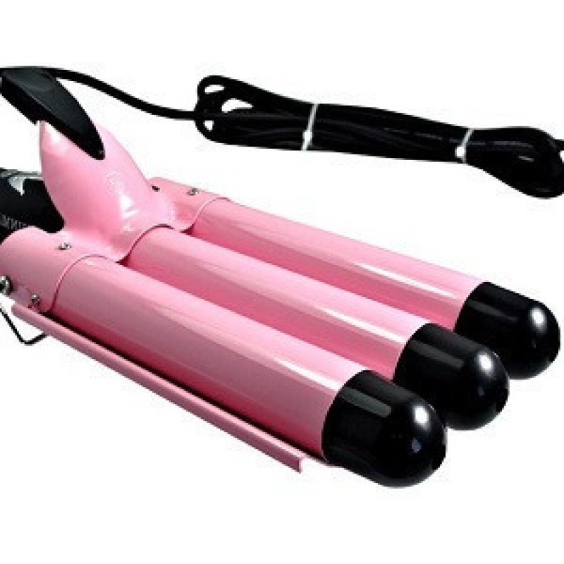 Потрійна плойка для волосся з керамічними покриттями для створення ефекту хвилі Gemei GM 1956