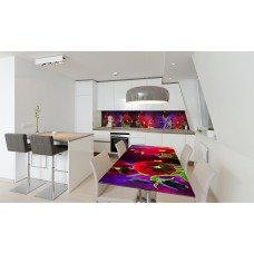 Наклейка вінілова на стіл Zatarga «Анютині очі» 600х1200 мм Z180743st