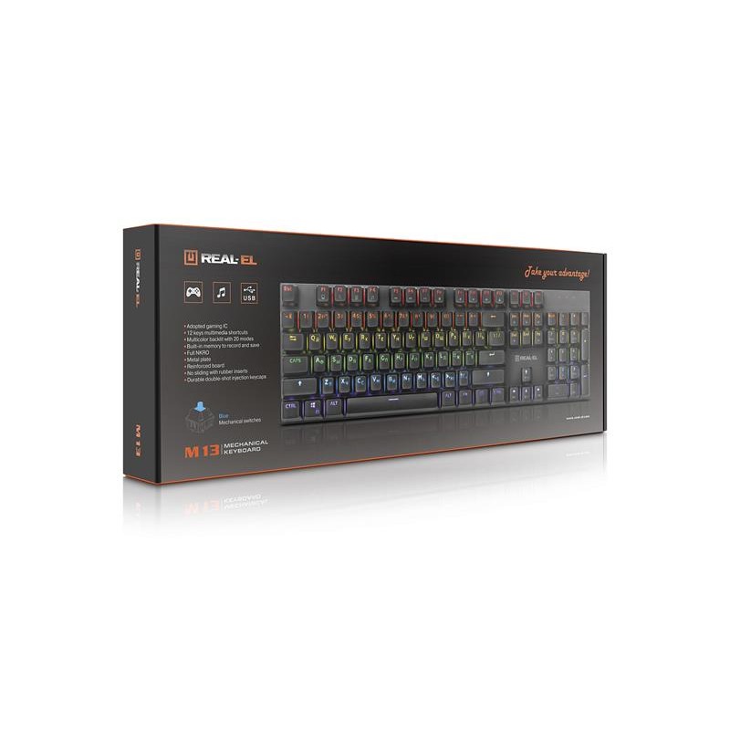 Клавіатура Real-el M 13 Grey USB