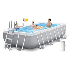 Каркасний басейн Intex 26790, 400 х 200 х 122 см (2 006 л/год, драбина)