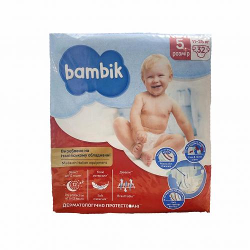 Дитячі підгузки Bambik 5 Junior (11-25 кг) 32 шт в інтернет супермаркеті PbayMarket!