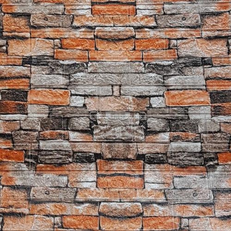 Самоклеюча декоративна 3D панель під цеглу в рулоні 3D Loft піщаник 20 м 20000x700x3 мм