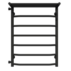 Рушникосушарка водяна Трапеція з полицею П7 500х700 Deffi Чорний (C.TP.70.50.7.B.B)