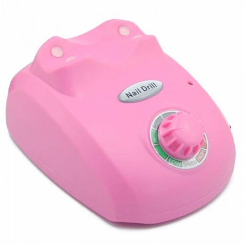 Фрезер-машинка для манікюру та педикюру з педаллю Beauty nail 9-1 DM-208 корекції штучних нігтів 6 насадок 25 т об/хв Рожева