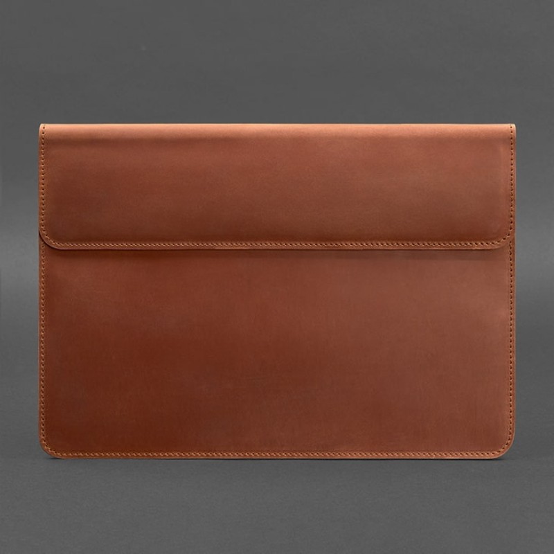 Шкіряний чохол-конверт на магнітах для ноутбука Універсальний Світло-коричневий Crazy Horse BlankNote