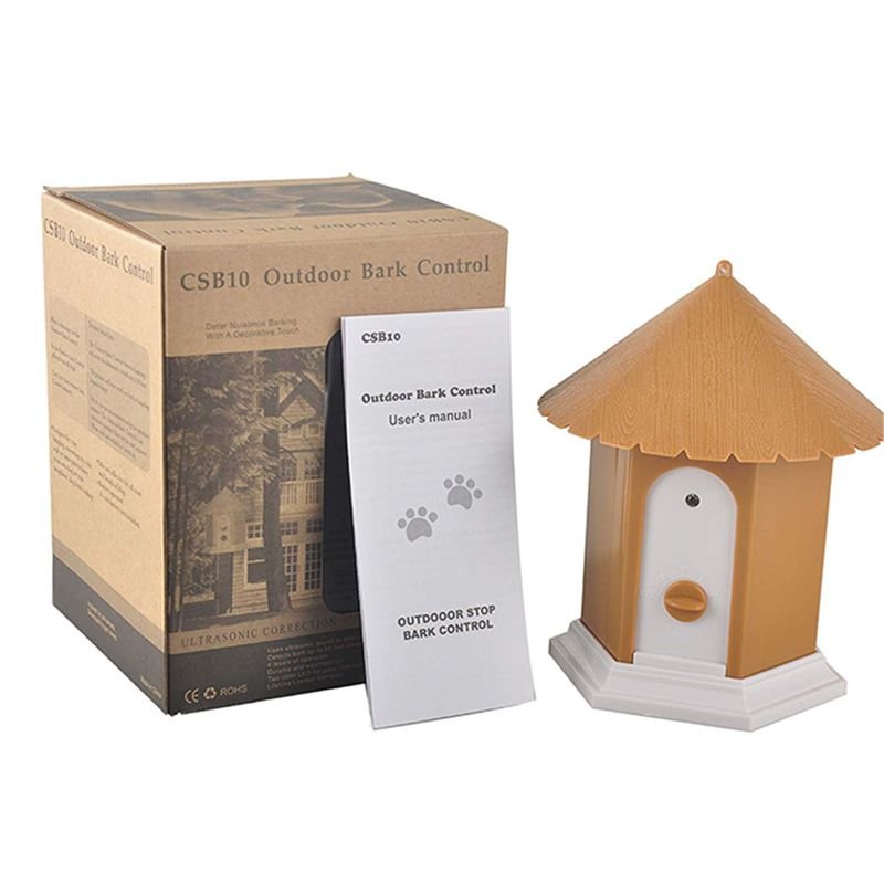 Ультразвуковий антилай шпаківня для вулиці Pet СSB10 c датчиком гавкоту, коричневий