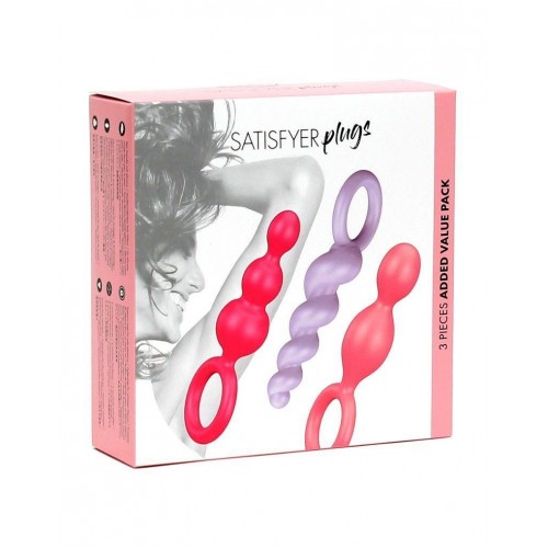 Набір анальних пробок Satisfyer Plugs Різнокольоровий (SO2324)