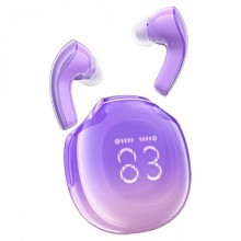 Навушники Acefast T9 Crystal Air color bluetooth earbuds Grape Purple