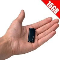 Мініатюрний диктофон Savetek 200 з активацією голосом 16 ГБ Чорний (100537)