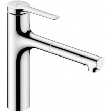 Змішувач з витяжним душем для кухонної мийки Hansgrohe Zesis M33 sBox Хром 74804000