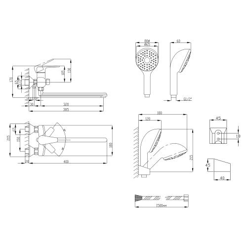Змішувач для ванни Lidz (CRM) 19 46 005-1 New Змішувач для ванни Lidz (CRM) 19 46 005-1 New