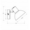 Бра Candellux Diso 16x12 см Чорний (91-63410)