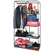 Тканинна шафа storage wardrobe 2 секції 105х45х170 см Коричнева (YG105)