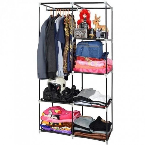 Тканинна шафа storage wardrobe 2 секції 105х45х170 см Коричнева (YG105)