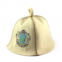 Банна шапка Luxyart Герб України Білий (LA-371)
