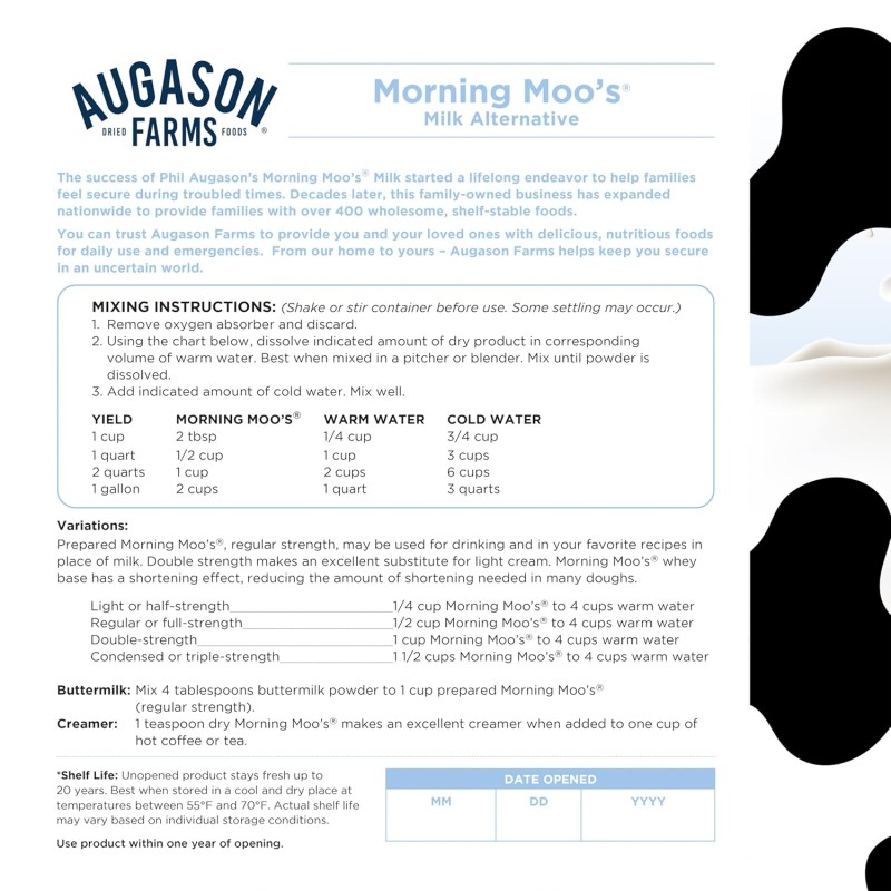 Соєве молоко нежирне сублімоване з великим терміном придатності до 20 років Augason farms, 93 порції